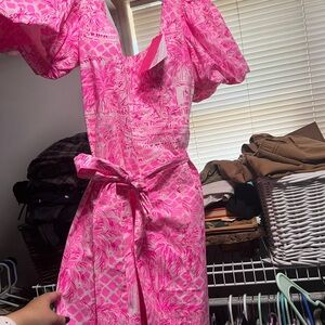 Lilly Pulitzer Vibrant Pink Patterned Dress